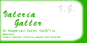 valeria galler business card